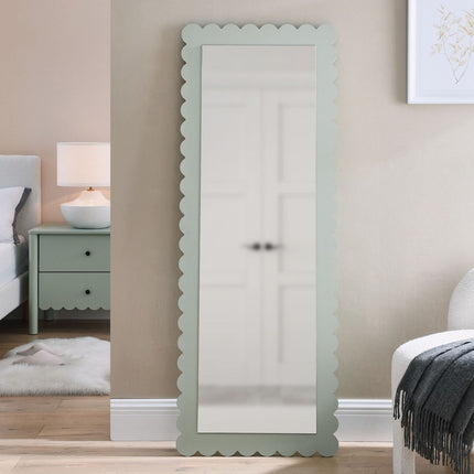 Modway EEI-7117 Emmeline Scalloped Rectangle Floor Mirror Modway