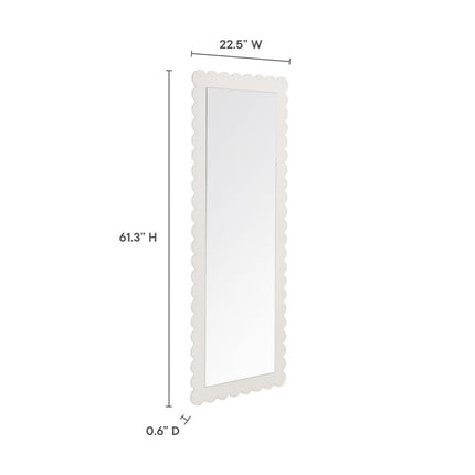Modway EEI-7117 Emmeline Scalloped Rectangle Floor Mirror Modway