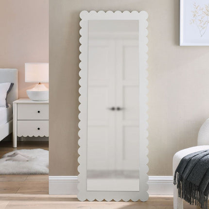 Modway EEI-7117 Emmeline Scalloped Rectangle Floor Mirror Modway