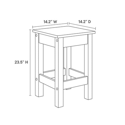 Modway EEI-6730-OAK-GRY Galley 3-Piece Kitchen Island and Stool Set Oak Gray Modway