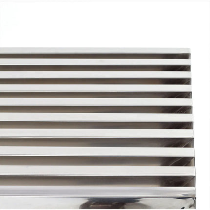 Modway EEI-570-SLV Gridiron Large Stainless Steel Bench Silver Modway