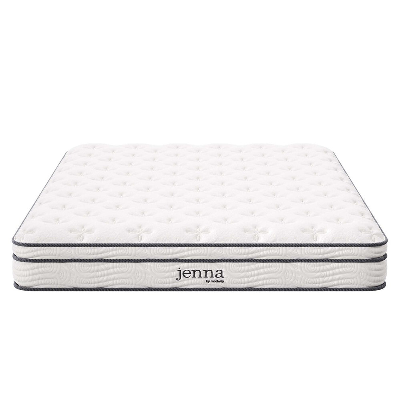 Modway MOD-6135-WHI Jenna 8" Innerspring and Foam Queen Mattress White