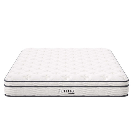 Modway MOD-6135-WHI Jenna 8" Innerspring and Foam Queen Mattress White Modway