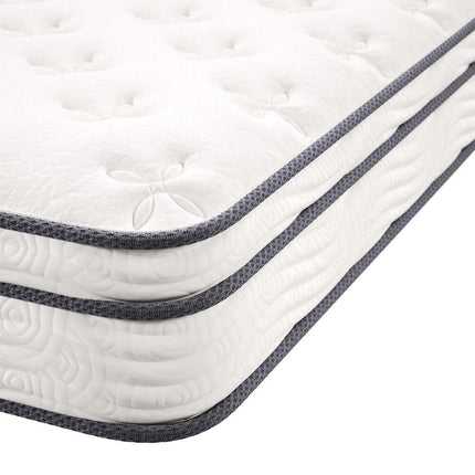 Modway MOD-6135-WHI Jenna 8" Innerspring and Foam Queen Mattress White Modway