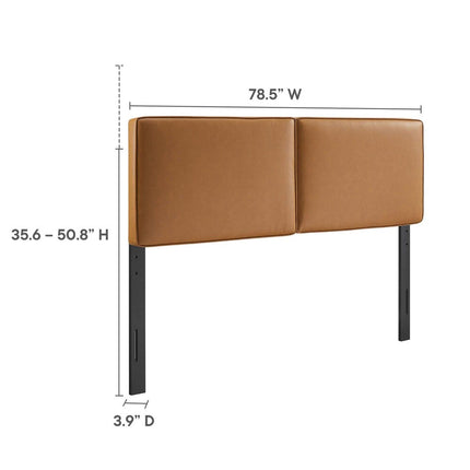 Modway MOD-7150-TAN Lindee Vegan Leather King Headboard Tan Modway