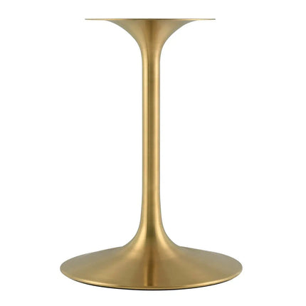 Modway EEI-5212-GLD-CHE Lippa 28" Round Wood Dining Table Gold Cherry Walnut Modway