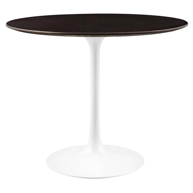 Modway EEI-5157-WHI-CHE Lippa 36" Round Wood Dining Table White Cherry Walnut Modway