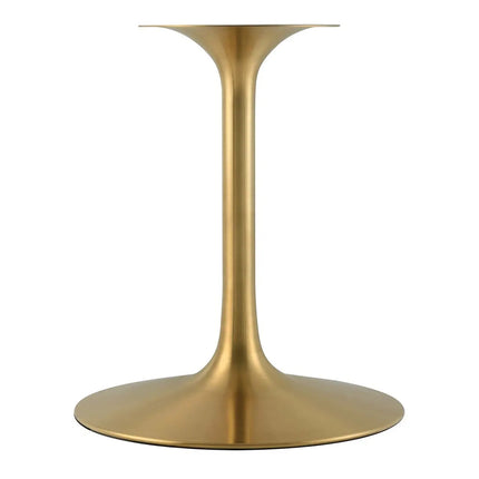 Modway EEI-5238-GLD-BLK Lippa 40" Round Faux Marble Dining Table Gold Black Modway