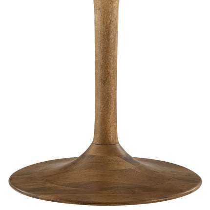 Modway EEI-7051 Lippa 48" Round Solid Wood Dining Table in Black Modway