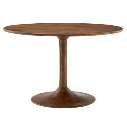 Modway EEI-7051 Lippa 48" Round Solid Wood Dining Table in Black Modway