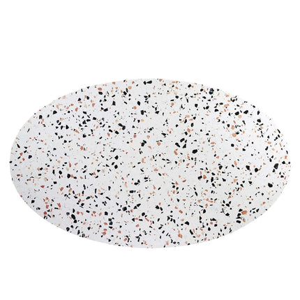 Modway EEI-5734-WHI-WHI Lippa 60" Oval Terrazzo Dining Table White White Modway