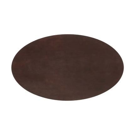 Modway EEI-5524-GLD-CHE Lippa 60" Oval Wood Dining Table Gold Cherry Walnut Modway