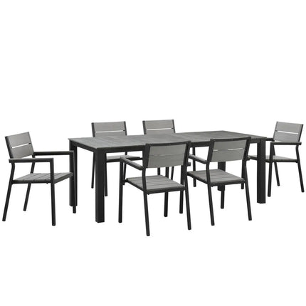Modway EEI-1751 Maine 7 Piece Outdoor Patio Dining Set Modway