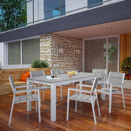 Modway EEI-1751 Maine 7 Piece Outdoor Patio Dining Set Modway