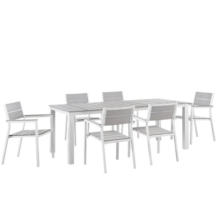 Modway EEI-1751 Maine 7 Piece Outdoor Patio Dining Set Modway
