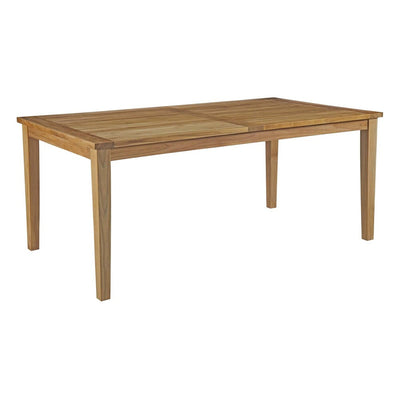 Modway EEI-2717-NAT Marina Outdoor Patio Teak Dining Table Natural
