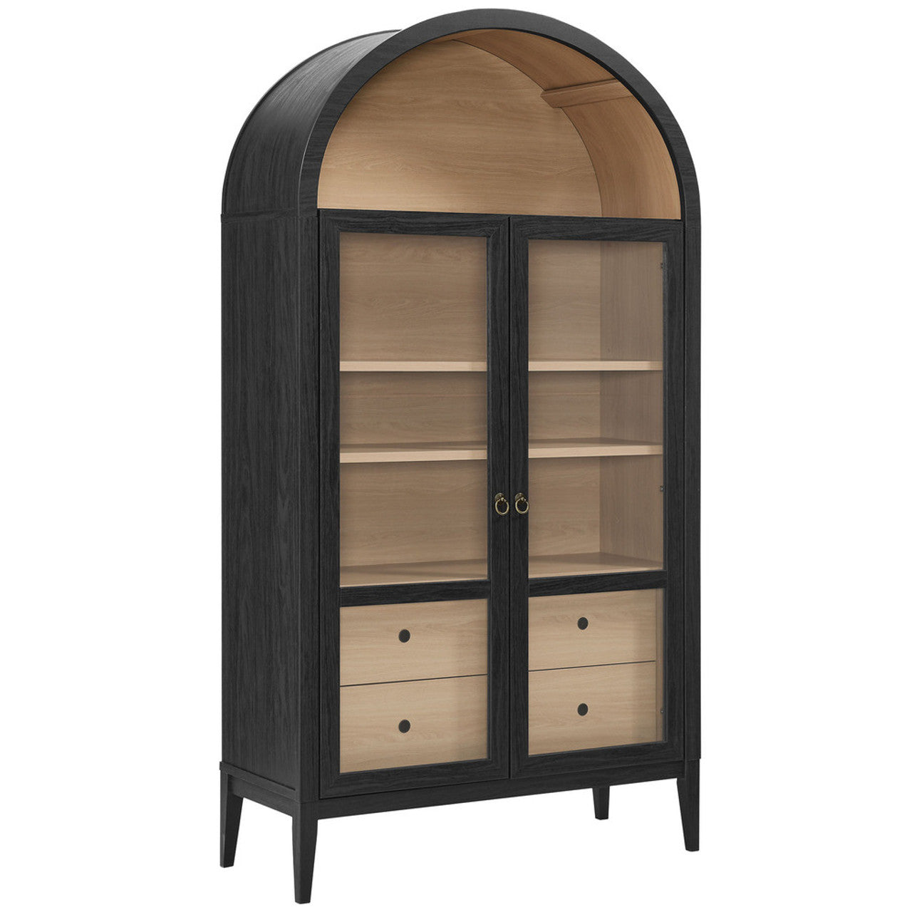 Modway EEI-7168 Nolan 74" Tall Wide Arched Storage Display Cabinet