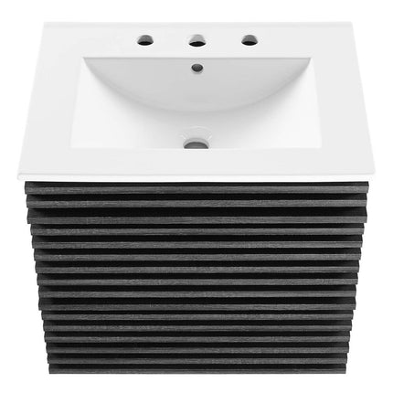 Modway EEI-4433-CHA-WHI Render 24" Wall-Mount Bathroom Vanity Modway