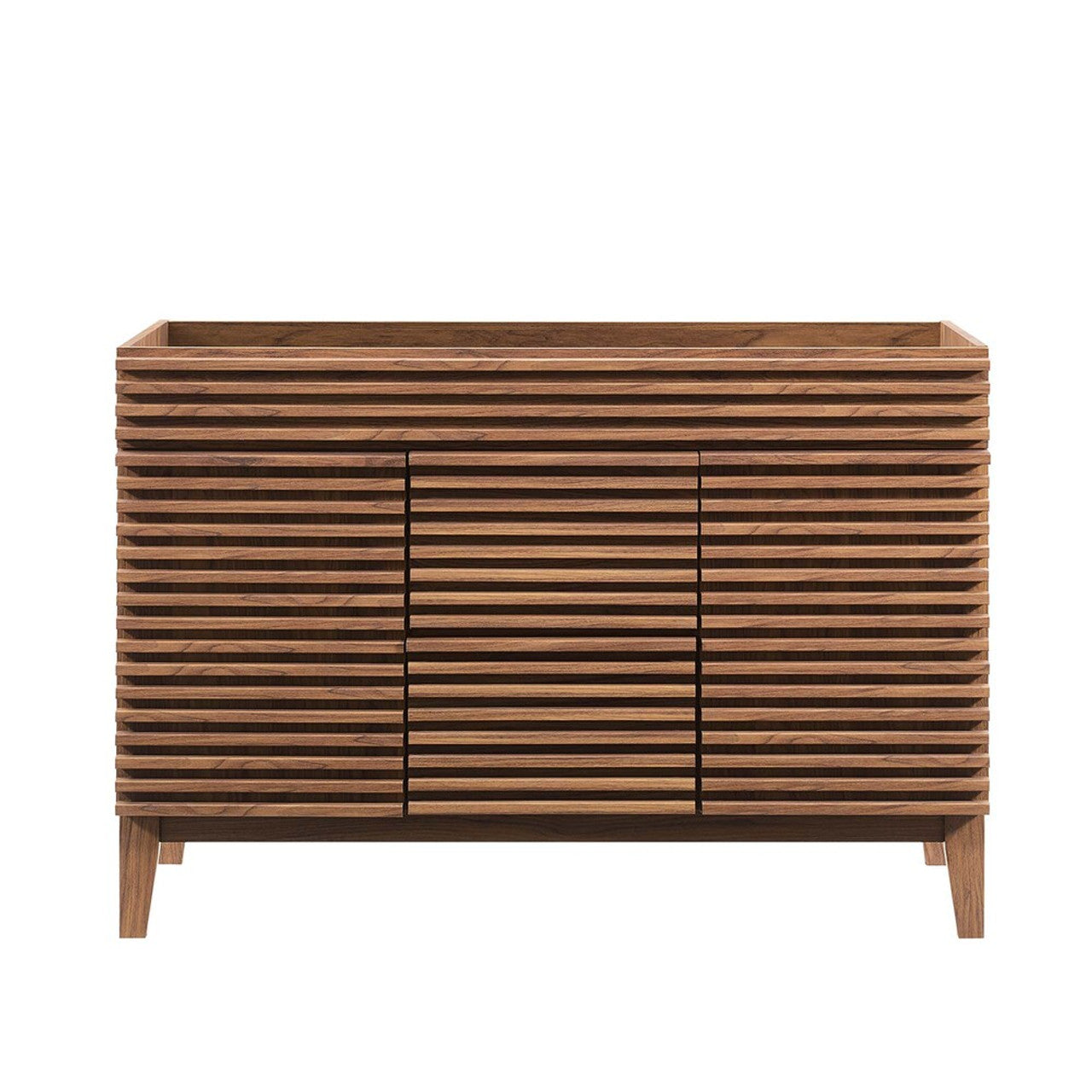 Modway EEI-4342-WAL Render 48" Double Sink Compatible (Not Included) Bathroom Vanity Cabinet Walnut