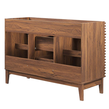 Modway EEI-4342-WAL Render 48" Double Sink Compatible (Not Included) Bathroom Vanity Cabinet Walnut Modway