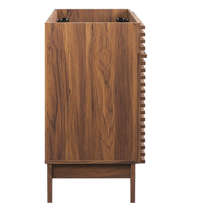 Modway EEI-4342-WAL Render 48" Double Sink Compatible (Not Included) Bathroom Vanity Cabinet Walnut Modway