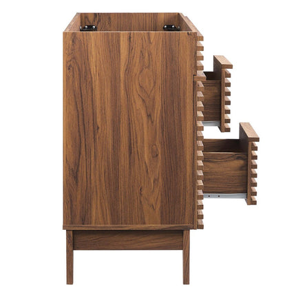 Modway EEI-4342-WAL Render 48" Double Sink Compatible (Not Included) Bathroom Vanity Cabinet Walnut Modway