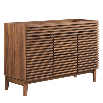 Modway EEI-4342-WAL Render 48" Double Sink Compatible (Not Included) Bathroom Vanity Cabinet Walnut Modway