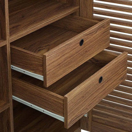 Modway EEI-4311-WAL Render Bar Cabinet Walnut Modway