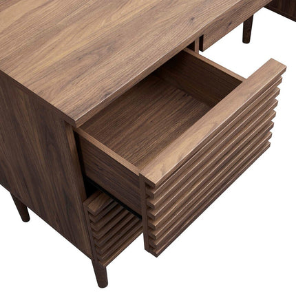 Modway EEI-6254-WAL Render Office Desk Walnut Modway