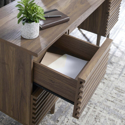 Modway EEI-6254-WAL Render Office Desk Walnut Modway