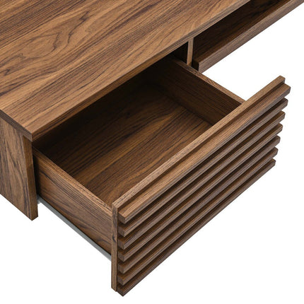 Modway EEI-5865 Render Wall Mount Wood Office Desk Modway
