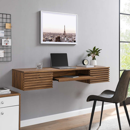 Modway EEI-5865 Render Wall Mount Wood Office Desk Modway