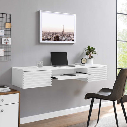 Modway EEI-5865 Render Wall Mount Wood Office Desk Modway