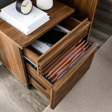 Modway EEI-5704-WAL Render Wood File Cabinet Walnut Modway