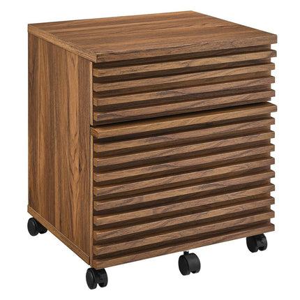 Modway EEI-5704-WAL Render Wood File Cabinet Walnut Modway