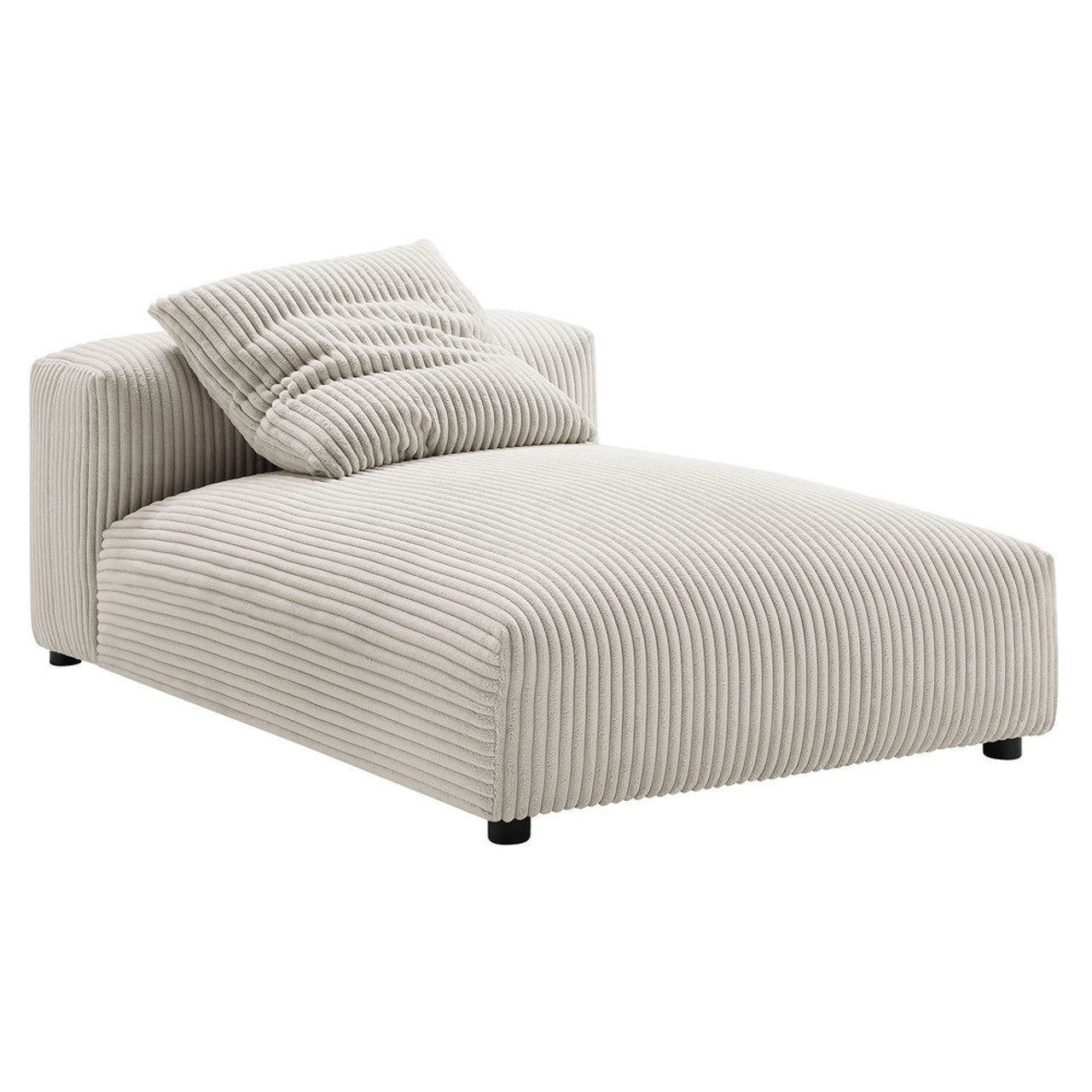 Modway EEI-6886 Solace Modular Corduroy Upholstered Armless Chaise Lounge