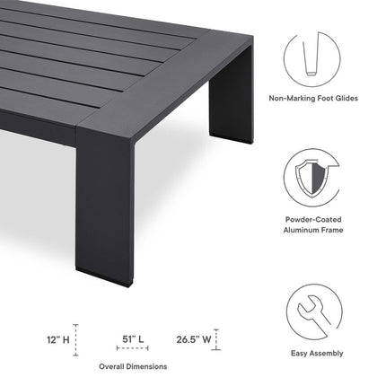 Modway EEI-5677 Tahoe Outdoor Patio Powder-Coated Aluminum Coffee Table Modway