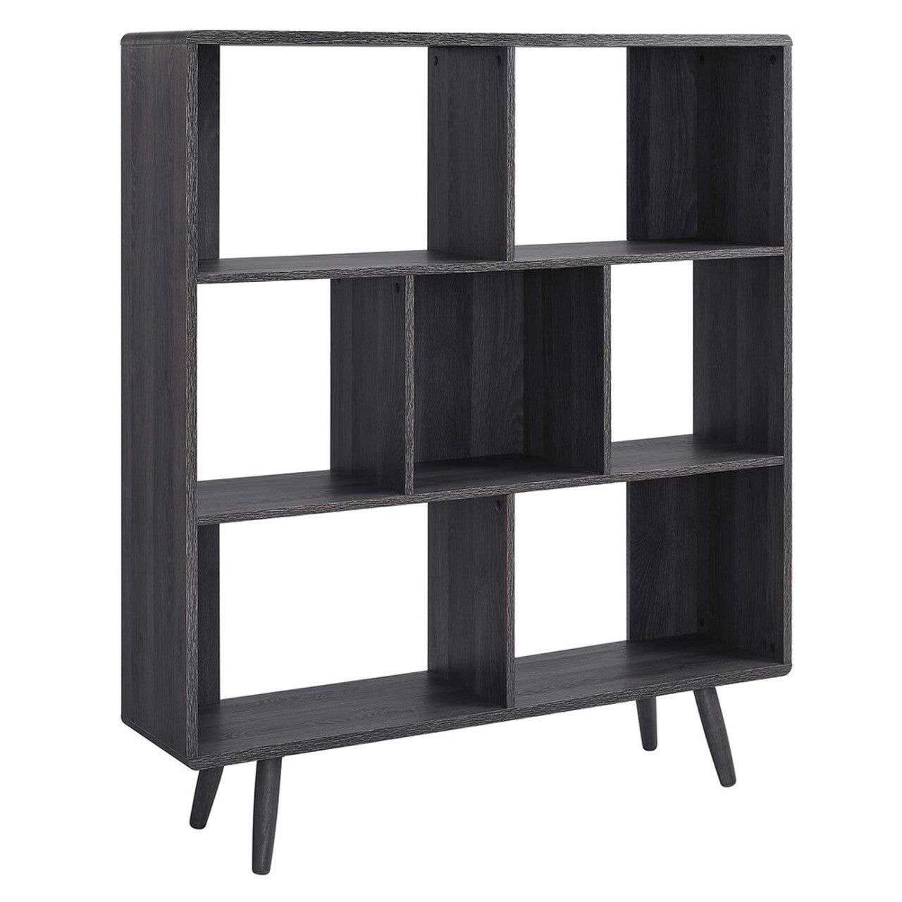 Modway EEI-2529 Transmit 7 Shelf Wood Grain Bookcase