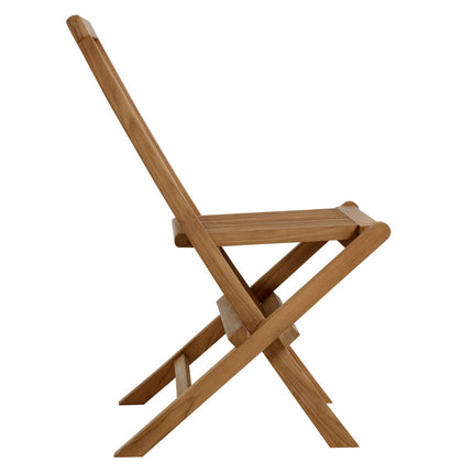 Modway EEI-6812-NAT Vienna Outdoor Patio Teak Wood Folding Dining Chairs Set of 4 Natural Modway