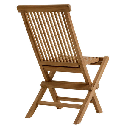Modway EEI-6812-NAT Vienna Outdoor Patio Teak Wood Folding Dining Chairs Set of 4 Natural Modway