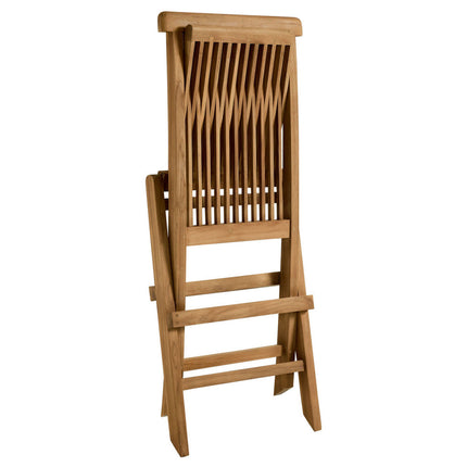 Modway EEI-6812-NAT Vienna Outdoor Patio Teak Wood Folding Dining Chairs Set of 4 Natural Modway