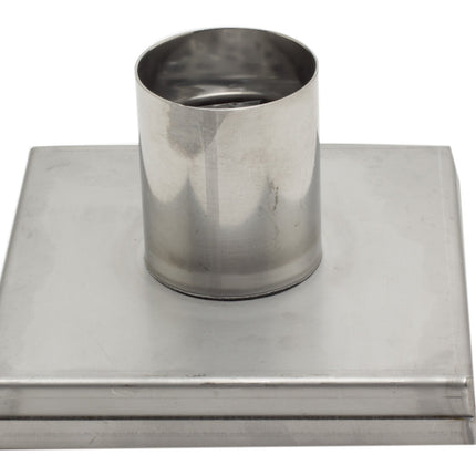 ALFI brand ABSD55C-BSS 5" x 5" Modern Square Stainless Steel Shower Drain with Groove Holes in Brushed Finish Alfi Brand