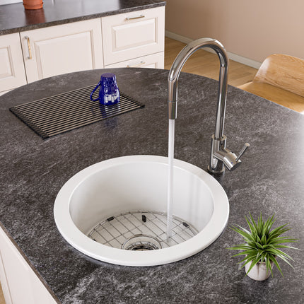 ALFI brand AB2028-PSS Single Hole Pull Down Stainless Steel Kitchen Faucet