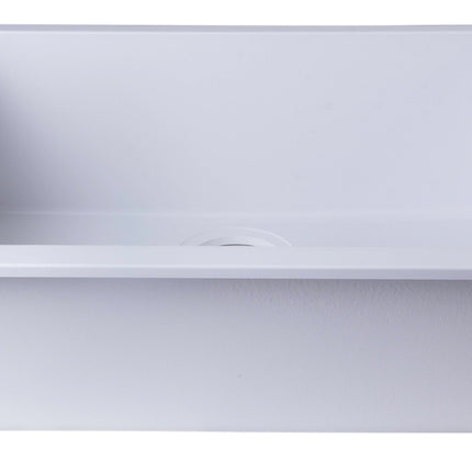 ALFI brand AB2420UM-W White 24" Undermount Single Bowl Granite Composite Kitchen Sink Alfi Brand
