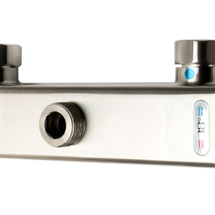 ALFI brand AB2862-BN Brushed Nickel Square Style Thermostatic Exposed Shower Set Alfi Brand