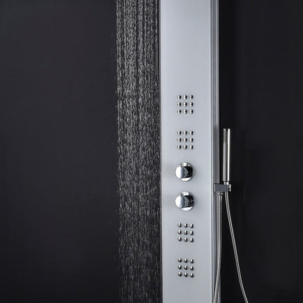 ANZZI Veld Series 64 in. Full Body Shower Panel System with Heavy Rain Shower and Spray Wand in White SP-AZ048 Anzzi