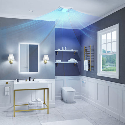 Summers Series 100 CFM Ceiling Mount Bathroom Exhaust Fan with Brilliant LED Light, Humidity Sensor Activation Anzzi