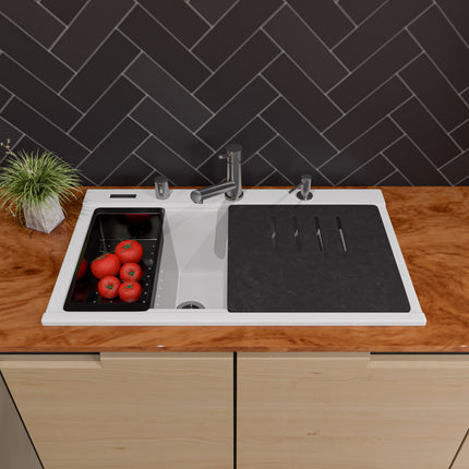 ALFI brand AB2025-BSS Solid Stainless Steel Pull Out Swivel Kitchen Faucet