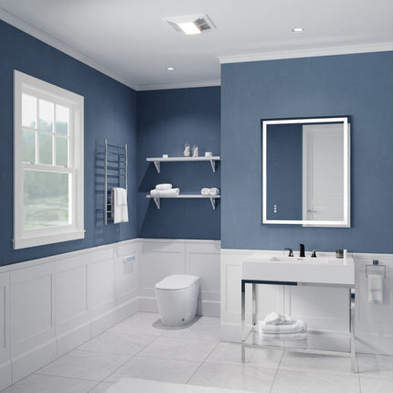 Fields Series 150 CFM Ceiling Mount Bathroom Exhaust Fan with Brilliant LED Light, Motion Sensor, Humidity Sensor Anzzi