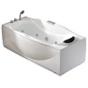 EAGO AM189ETL-L 6 ft Right Drain Acrylic White Whirlpool Bathtub w Fixtures